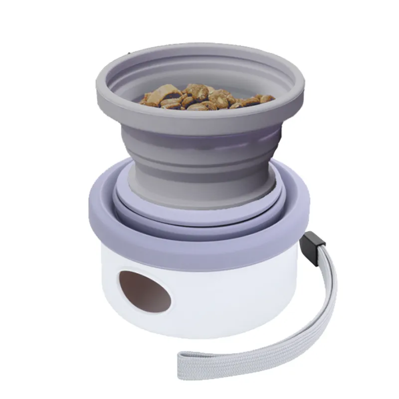 Silicone travel bowl for dogs with space for bags Peti-to-Go PETI-185